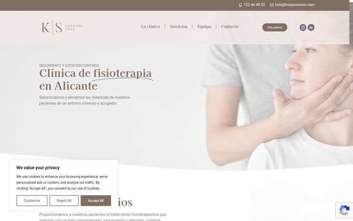 Screenshot of korporesano.com