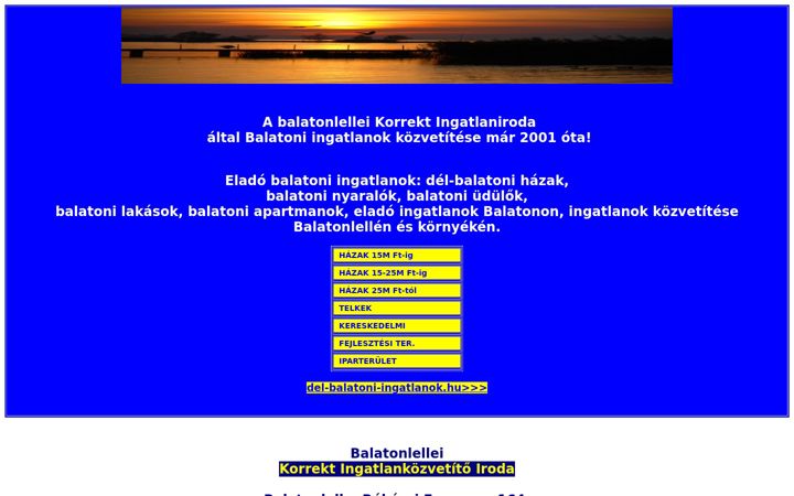 Screenshot of korrekt-ingatlaniroda.hu