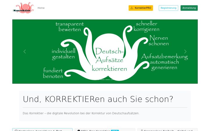 Screenshot of korrektier.de