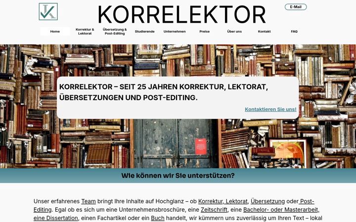 Screenshot of korrelektor.at