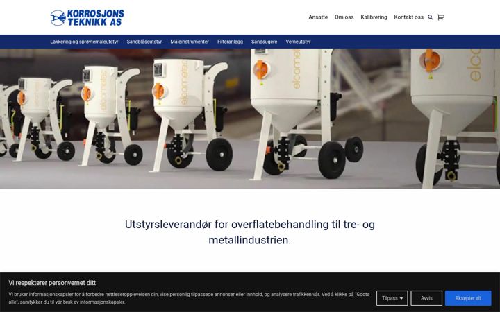 Screenshot of korrosjonsteknikk.no