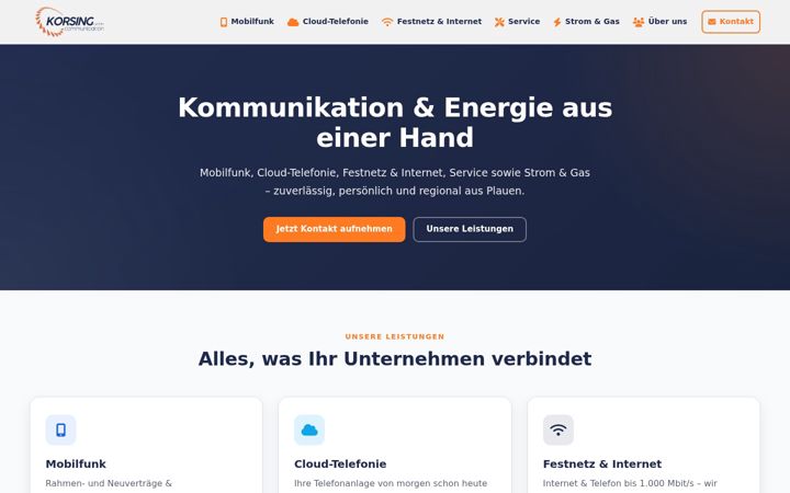 Screenshot of korsingcommunication.de