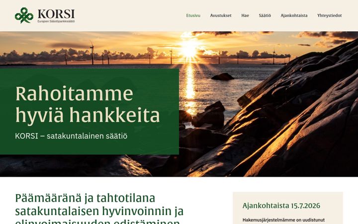 Screenshot of korsisaatio.fi