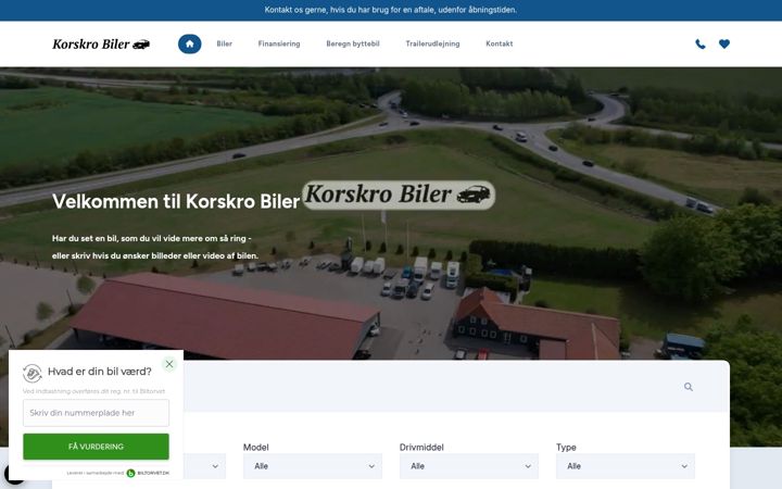 Screenshot of korskrobiler.dk