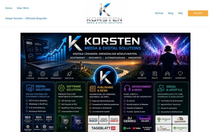 Screenshot of korsten-media.de