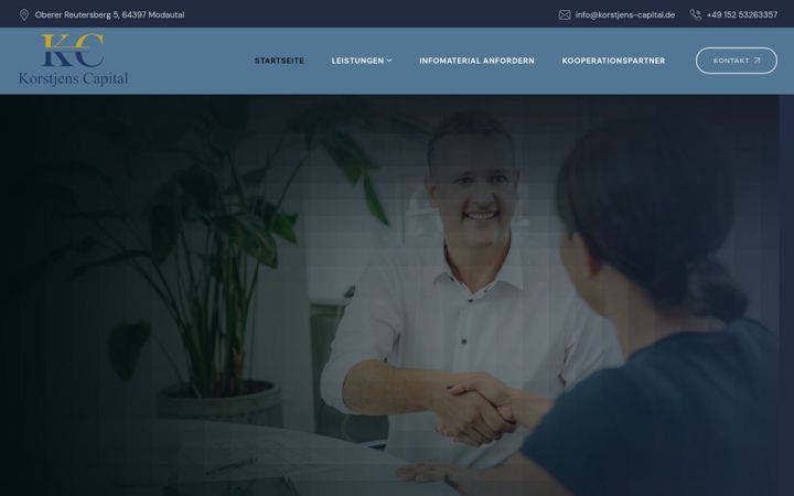Screenshot of korstjens-capital.de