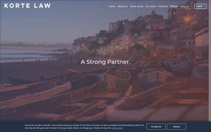 Captura de pantalla de korte-law.com