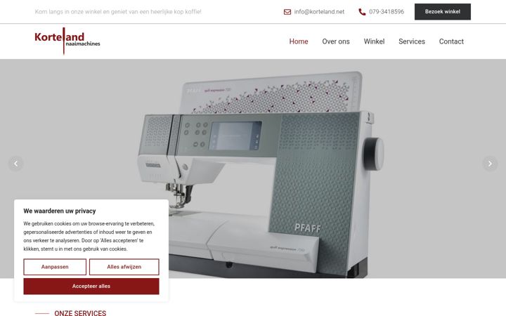 Screenshot of korteland.net