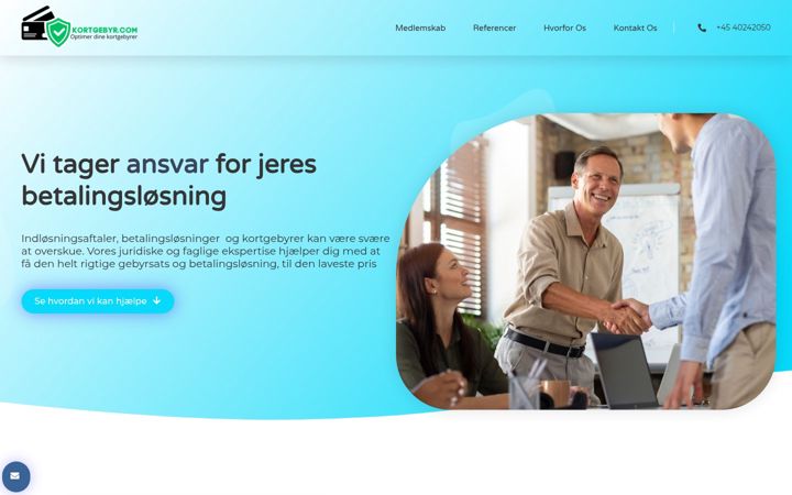 Captura de pantalla de kortgebyr.com