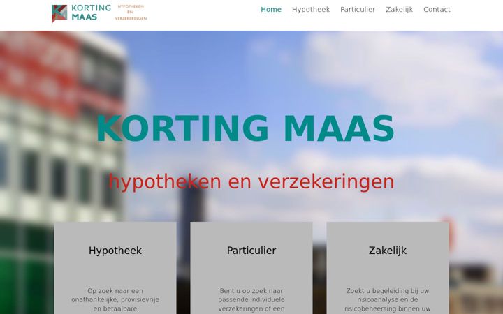 Screenshot of kortingmaas.nl