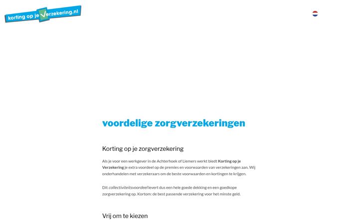Screenshot of kortingopjeverzekering.nl