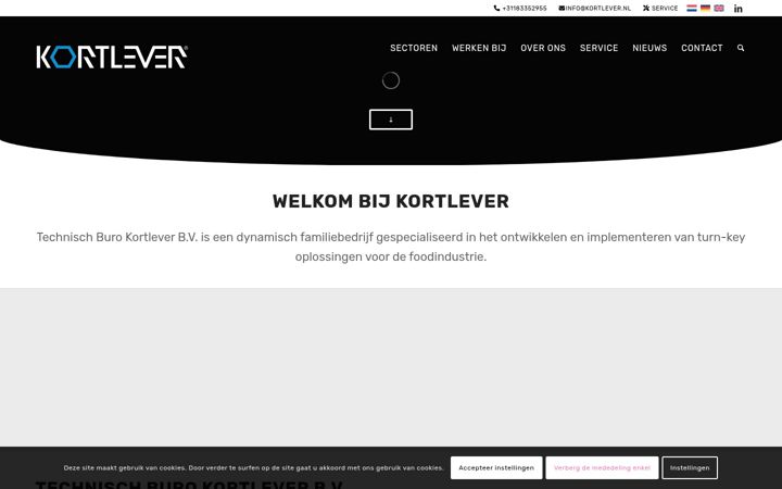 Screenshot of kortlever.nl