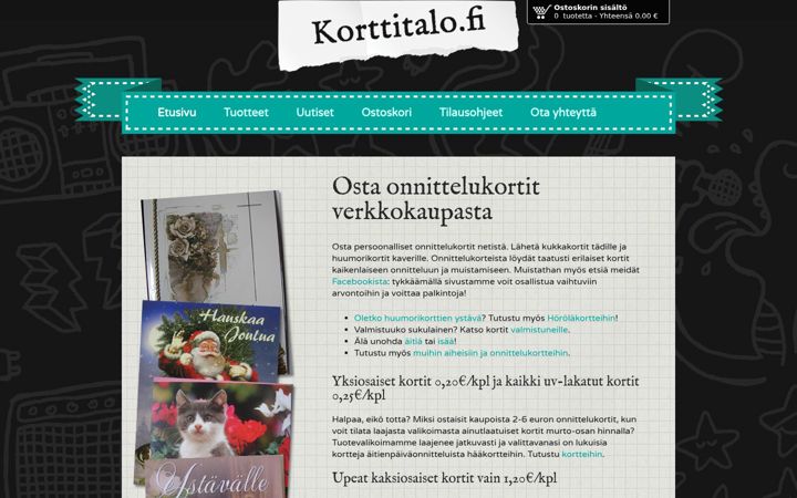 Screenshot of korttitalo.fi