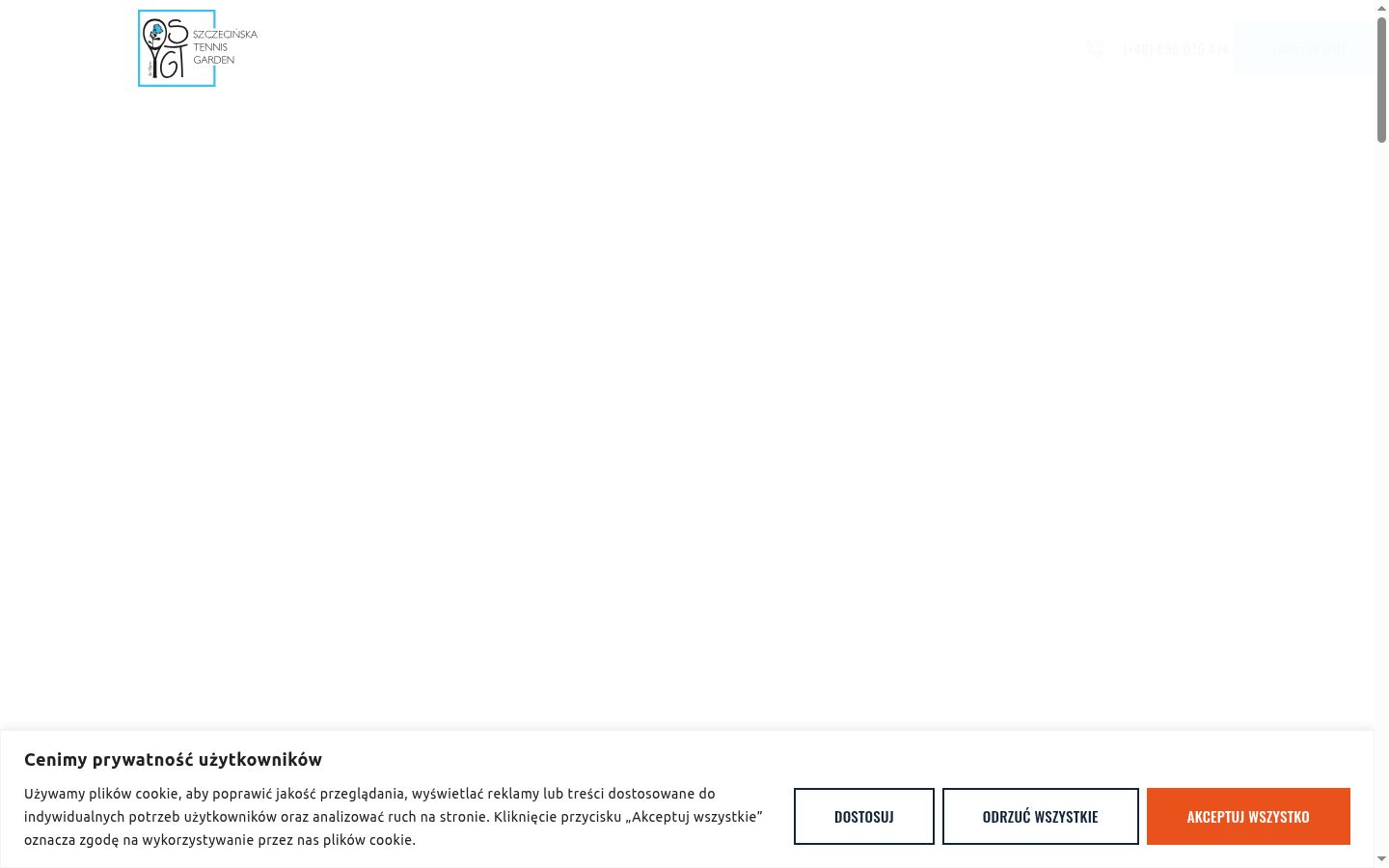 Captura de pantalla del banner de consentimiento mostrado antes de cualquier interacción