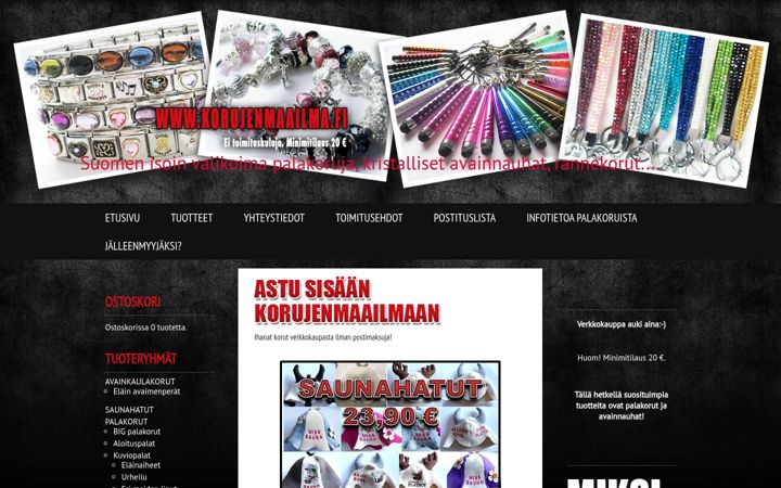 Screenshot of korujenmaailma.fi