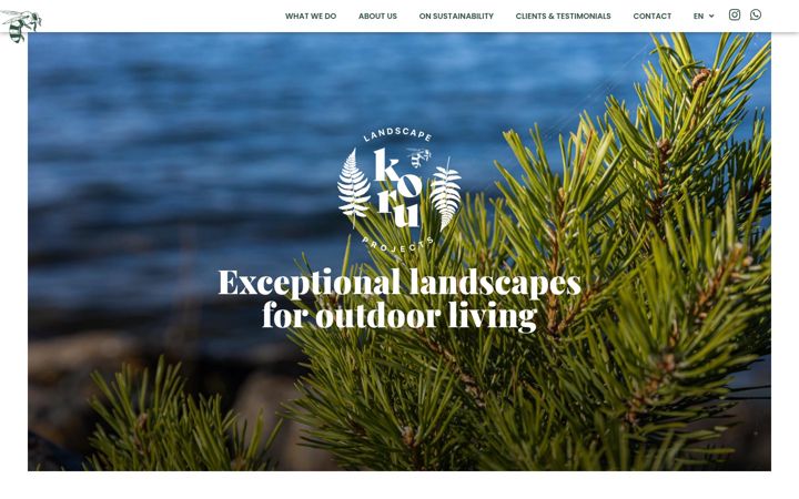 Screenshot of korulandscaping.com