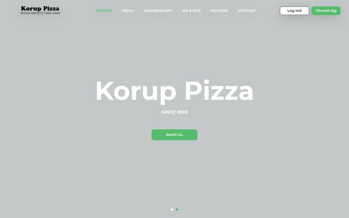 Screenshot of koruppizza.dk