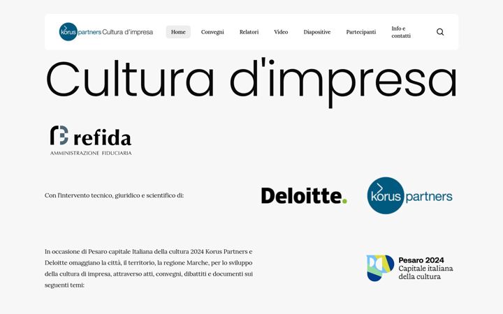 Screenshot von koruspartnersculturadimpresa.com