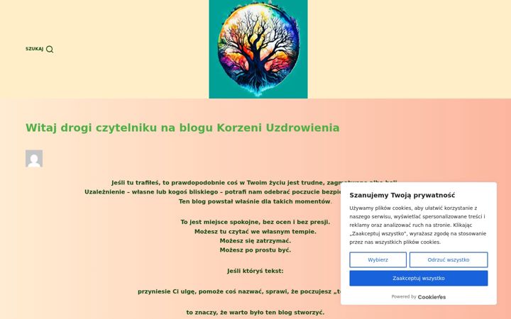 Screenshot of korzenie-uzdrowienia.pl