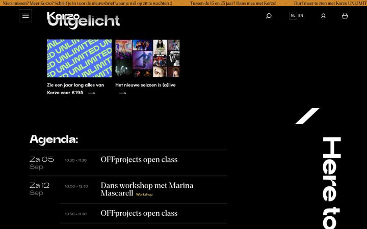 Screenshot of korzo.nl