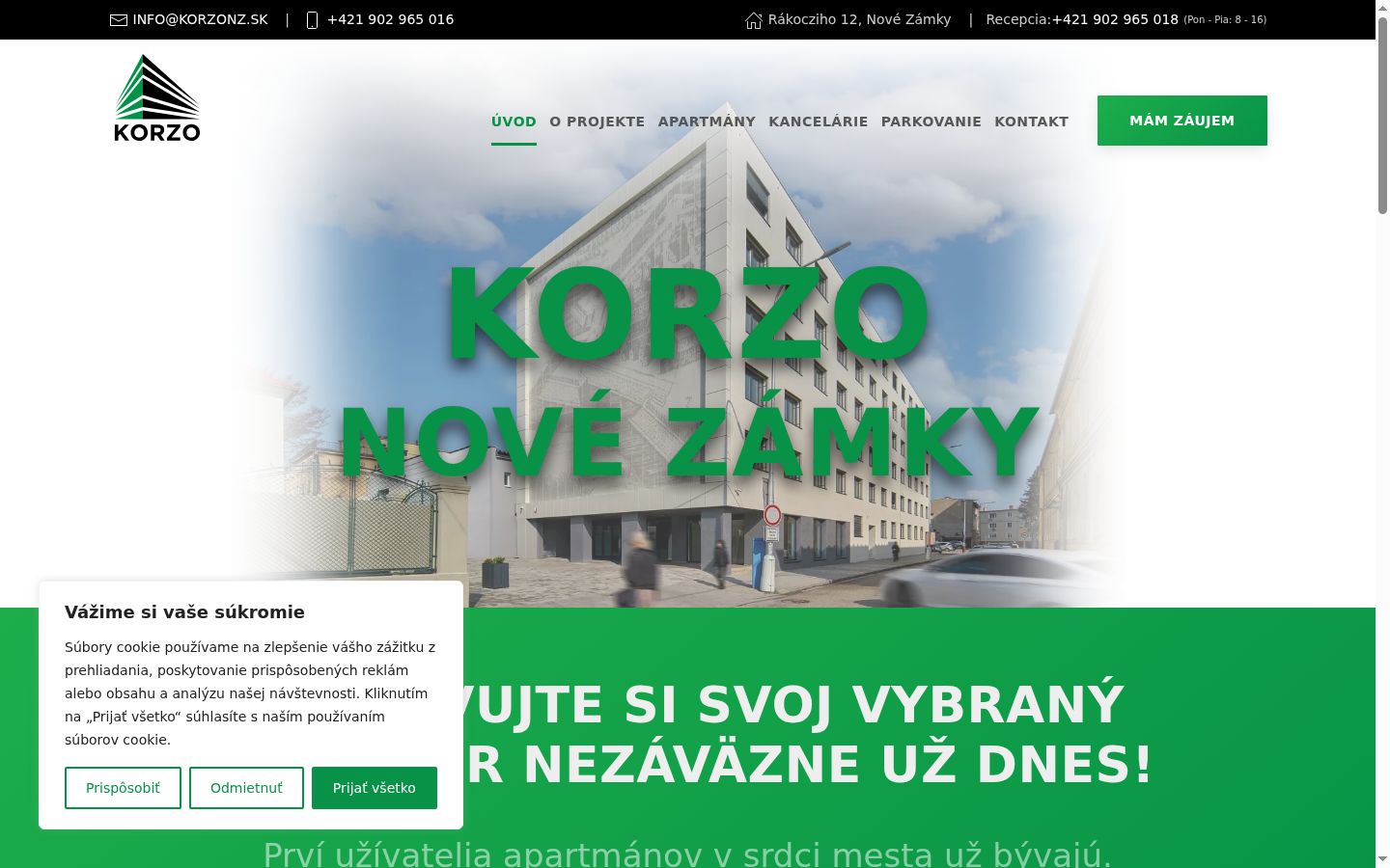 Snimka zaslona bannera za privolu prikazanog prije bilo kakve interakcije