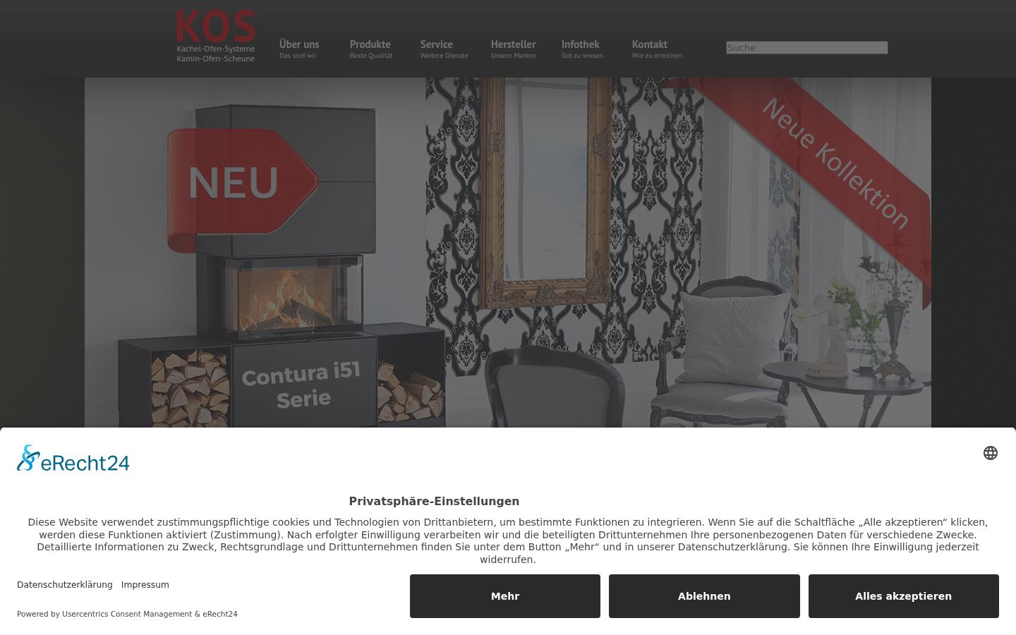 Captura de ecrã do banner de consentimento apresentado antes de qualquer interação