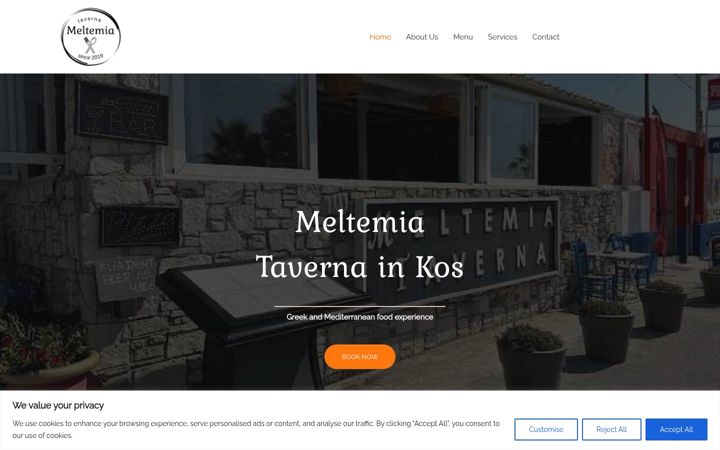 Screenshot of kos-meltemia.gr