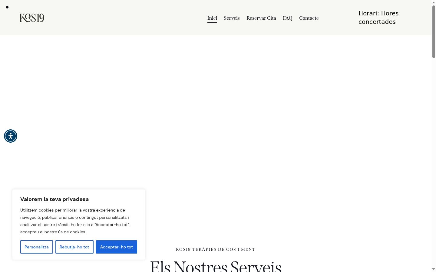 Screenshot tal-banner tal-kunsens muri qabel kwalunkwe interazzjoni