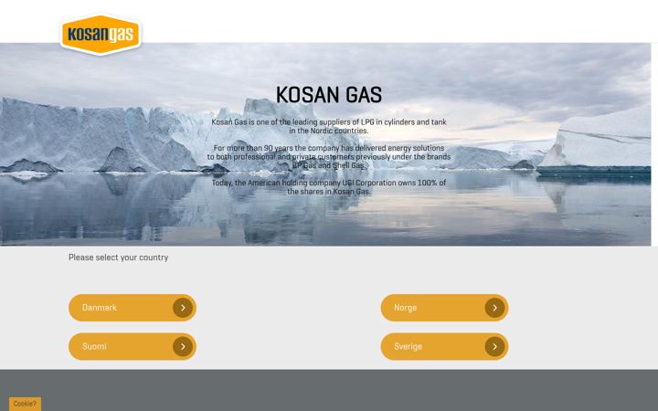 Screenshot of kosangasnordic.com