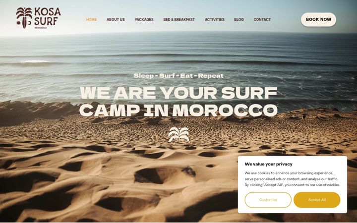 Screenshot of kosasurf.com