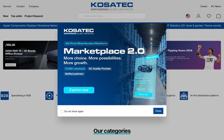 Screenshot of kosatec.de