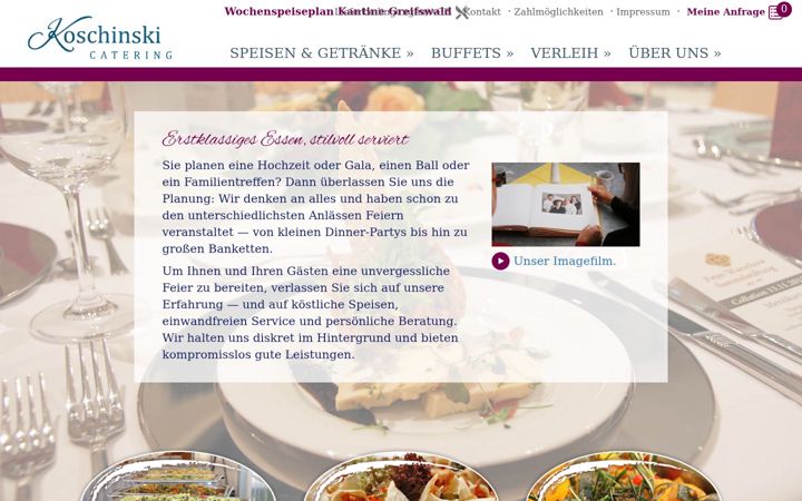 Screenshot of koschinski-catering.de
