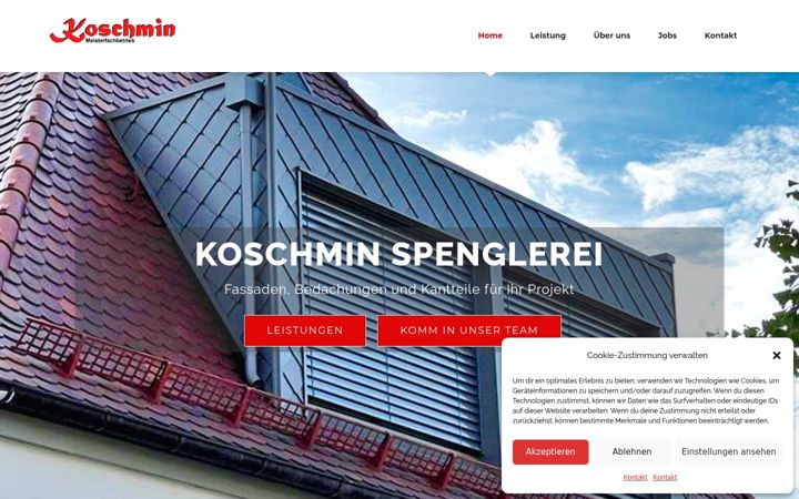 Snimka zaslona za koschmin.com