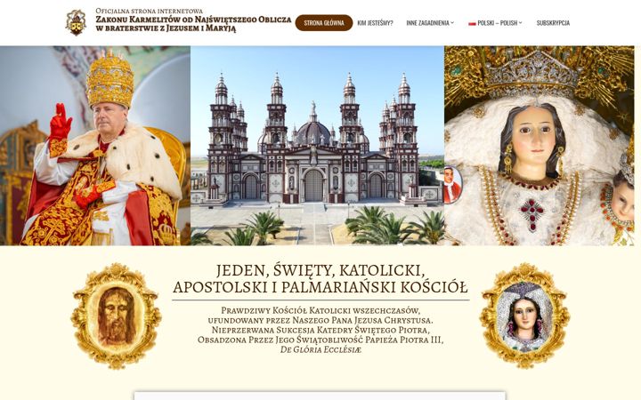 Screenshot of kosciolpalmarianski.org