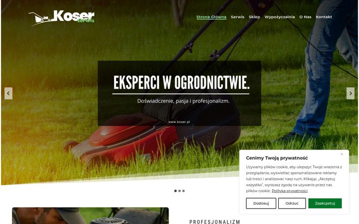 Screenshot of koser.pl