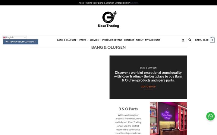 Snimka zaslona za kosetrading.com
