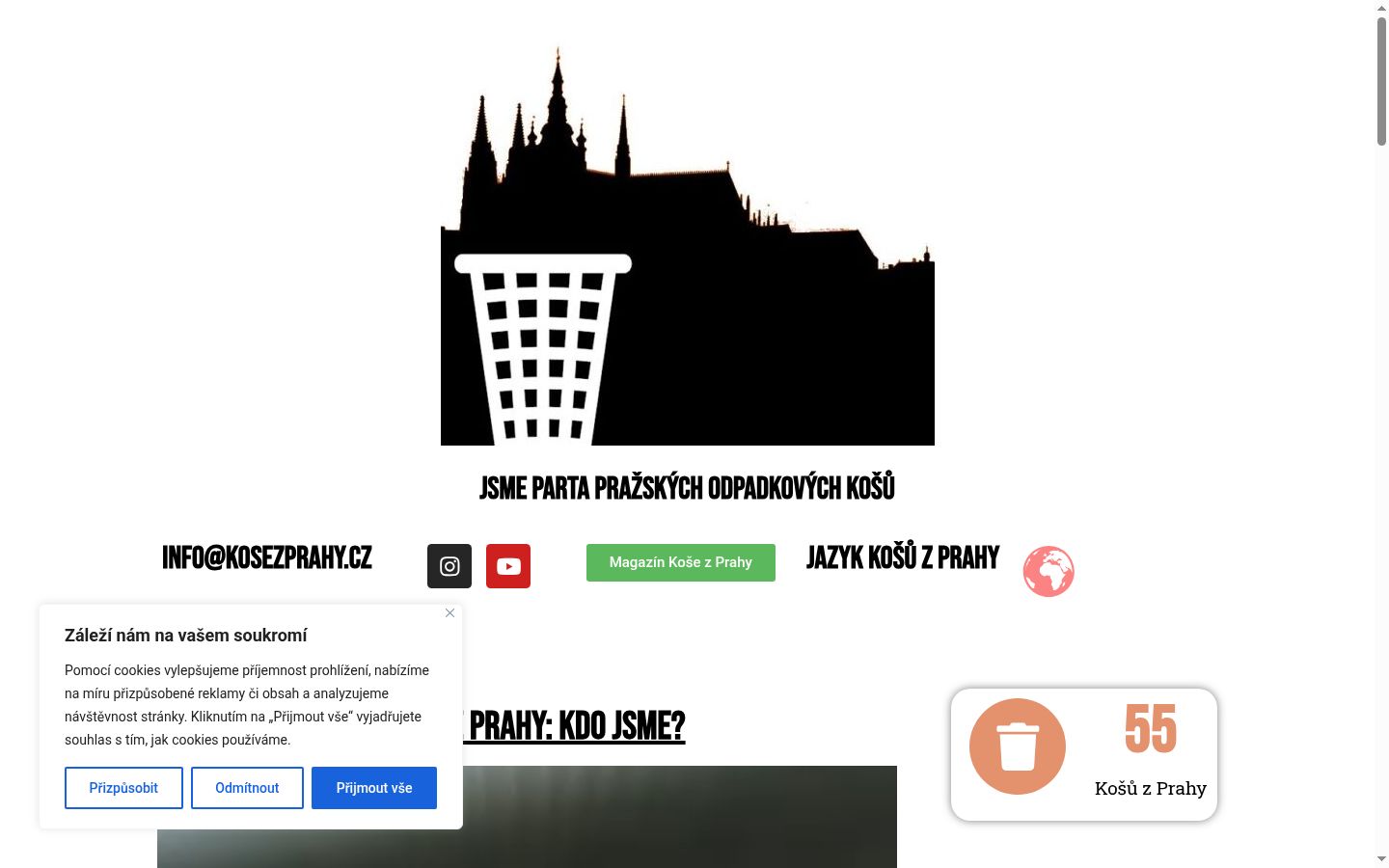 Screenshot des Einwilligungsbanners vor jeglicher Interaktion