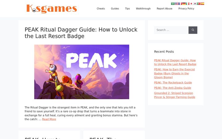 Screenshot of kosgames.com