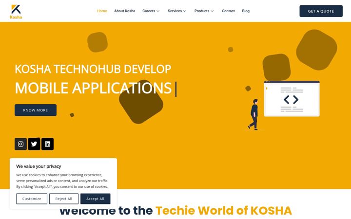 Screenshot του koshatechnohub.com