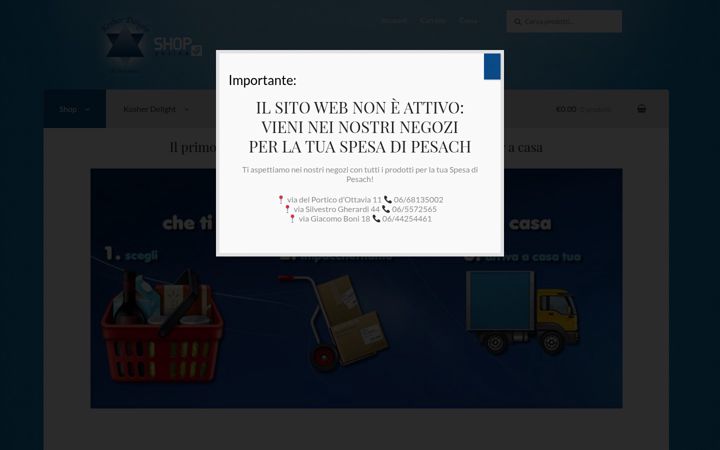 Screenshot of kosherdelightshop.it