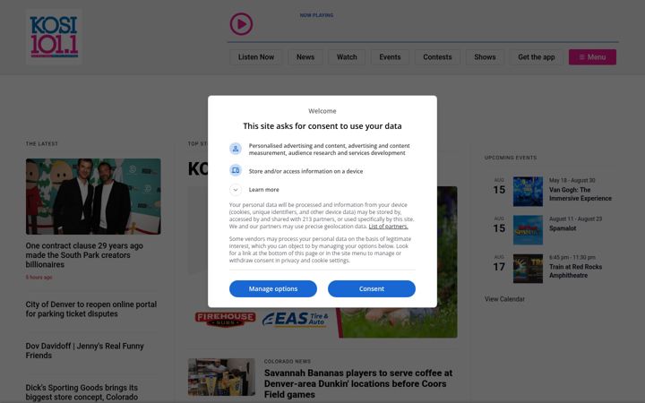 Screenshot του kosi101.com