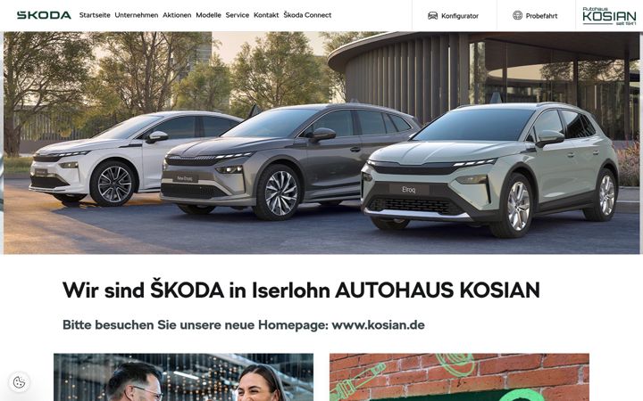 Screenshot of kosian.skoda-auto.de
