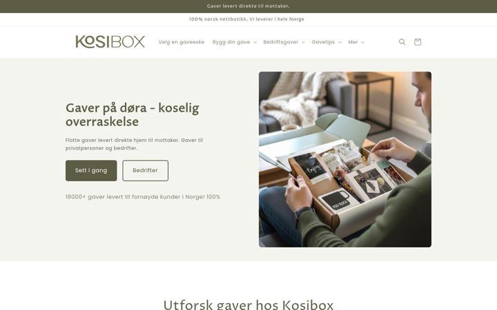 Screenshot of kosibox.no