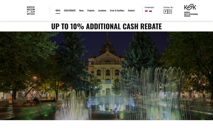 Screenshot of kosicefilmregion.sk