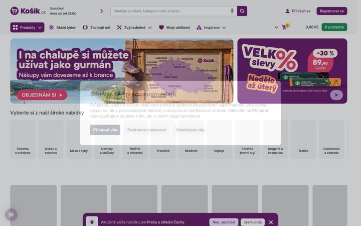 Screenshot of kosik.cz
