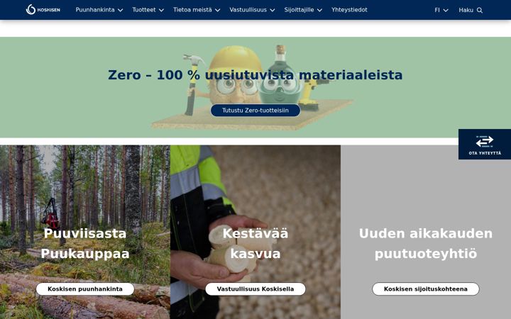 Screenshot of koskisen.fi