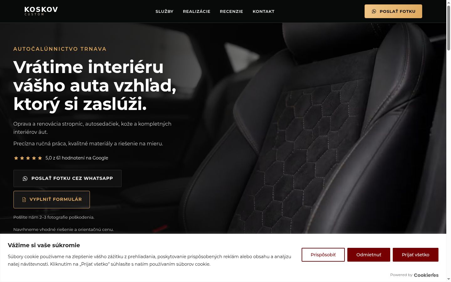 Sutikimo reklamjuostės, rodytos prieš bet kokią sąveiką, ekrano kopija