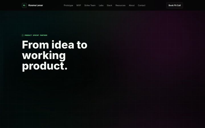 Screenshot of kosmalenar.com