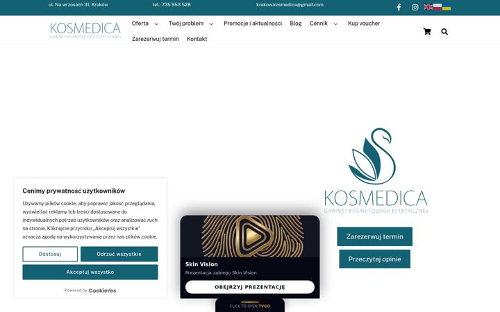 Screenshot of kosmedicakrakow.pl
