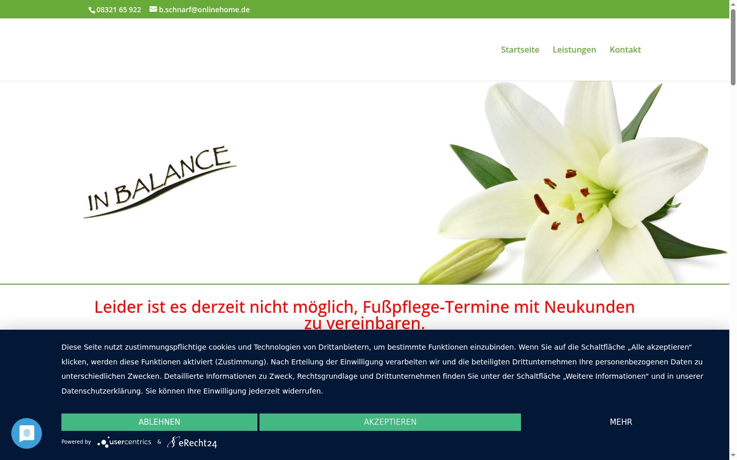 Screenshot of the consent banner shown before any interaction